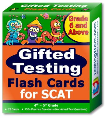 SCAT Test Prep Flash Cards (School and College Ability Test) – Advanced Level Grades 6 and Above